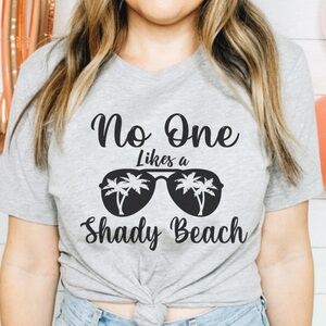 Salty Beach Graphic Unisex Crew Neck Tee Shirt S-5X